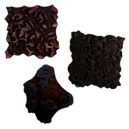 Set of 3 Piece New Wooden Printing Block